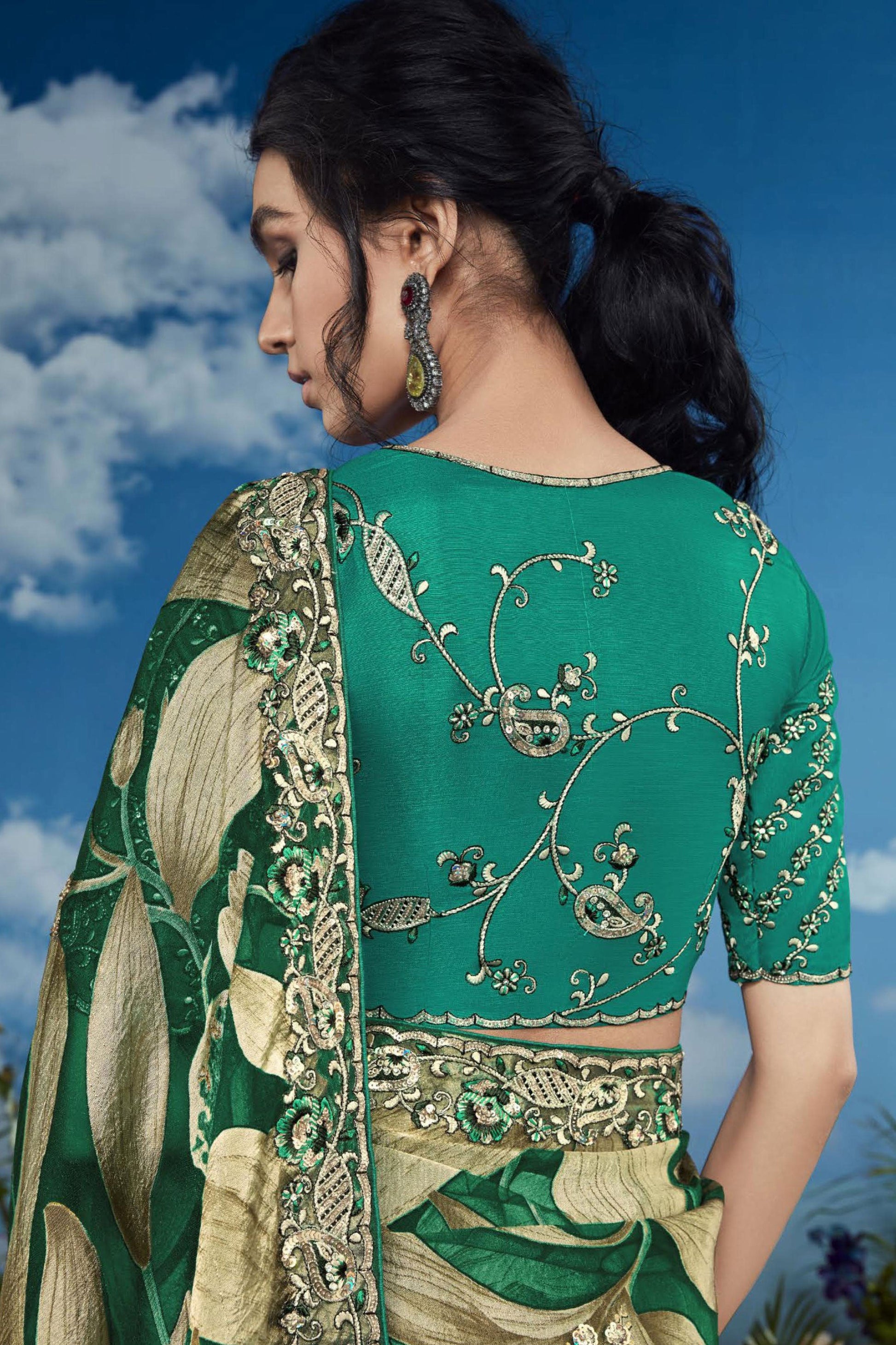 Green Organza Brasso Saree-ZB132890_4_SareeButa.com