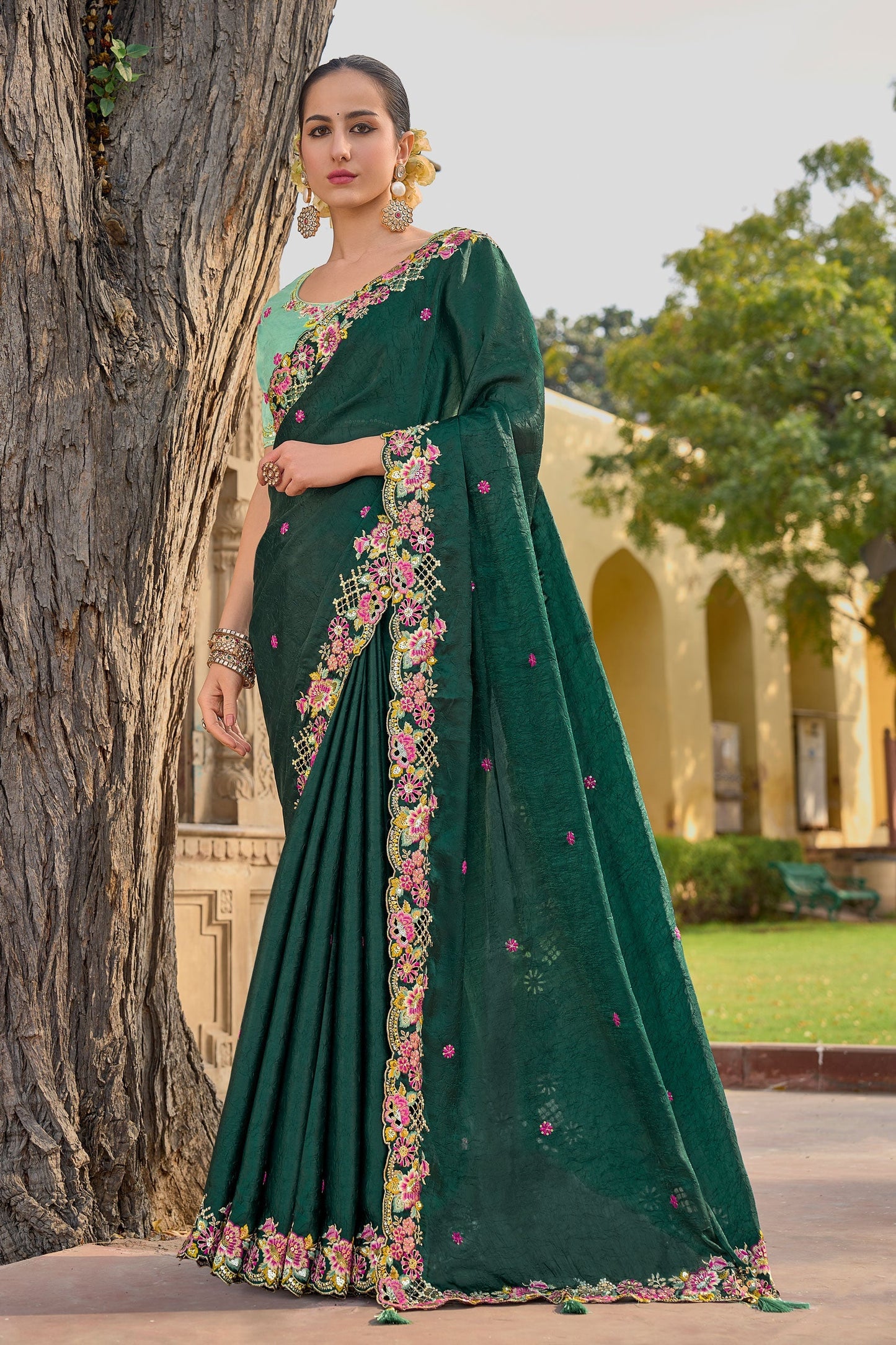 green-organza-silk-saree-zb130786_1_SareeButa.com