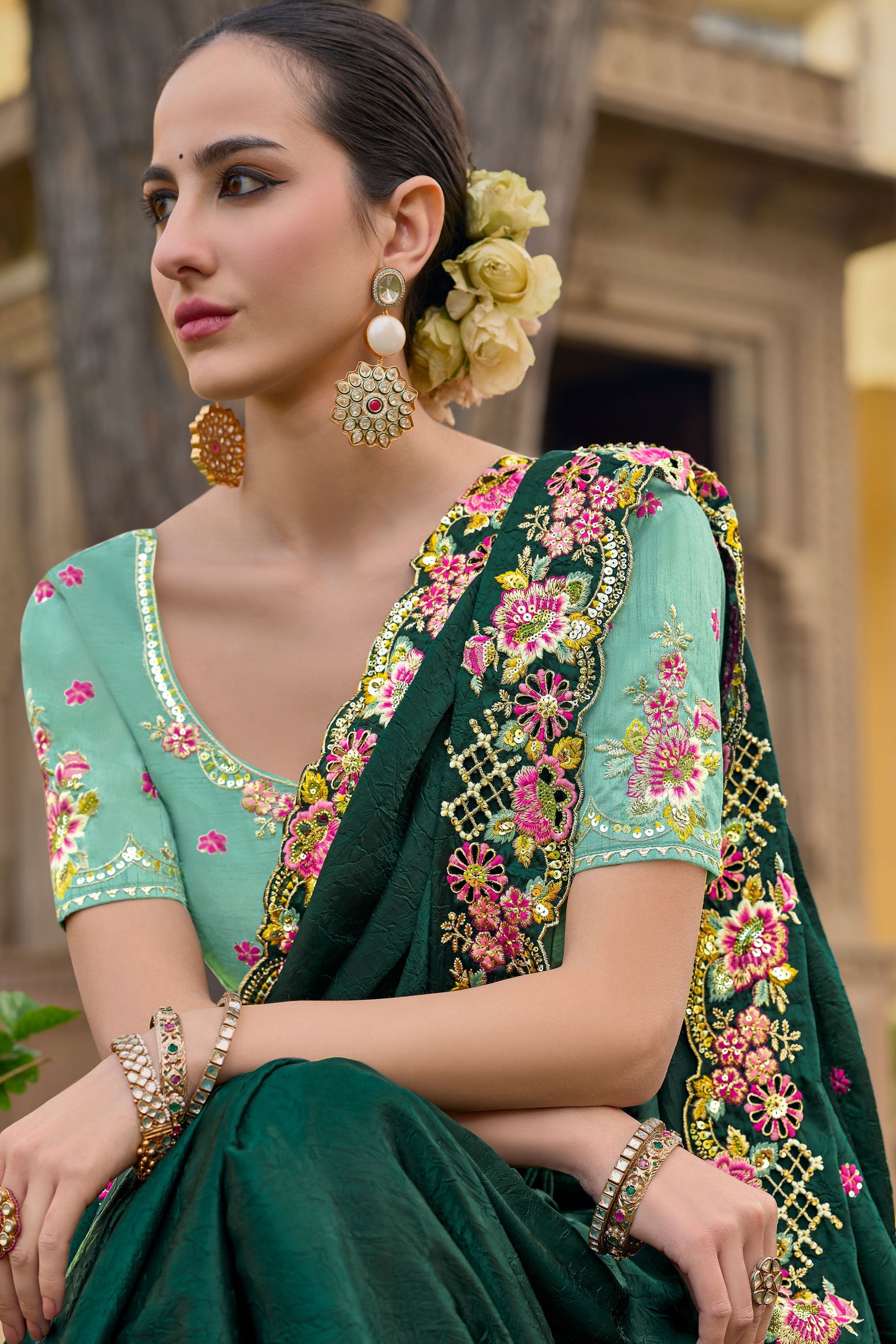 green-organza-silk-saree-zb130786_2_SareeButa.com