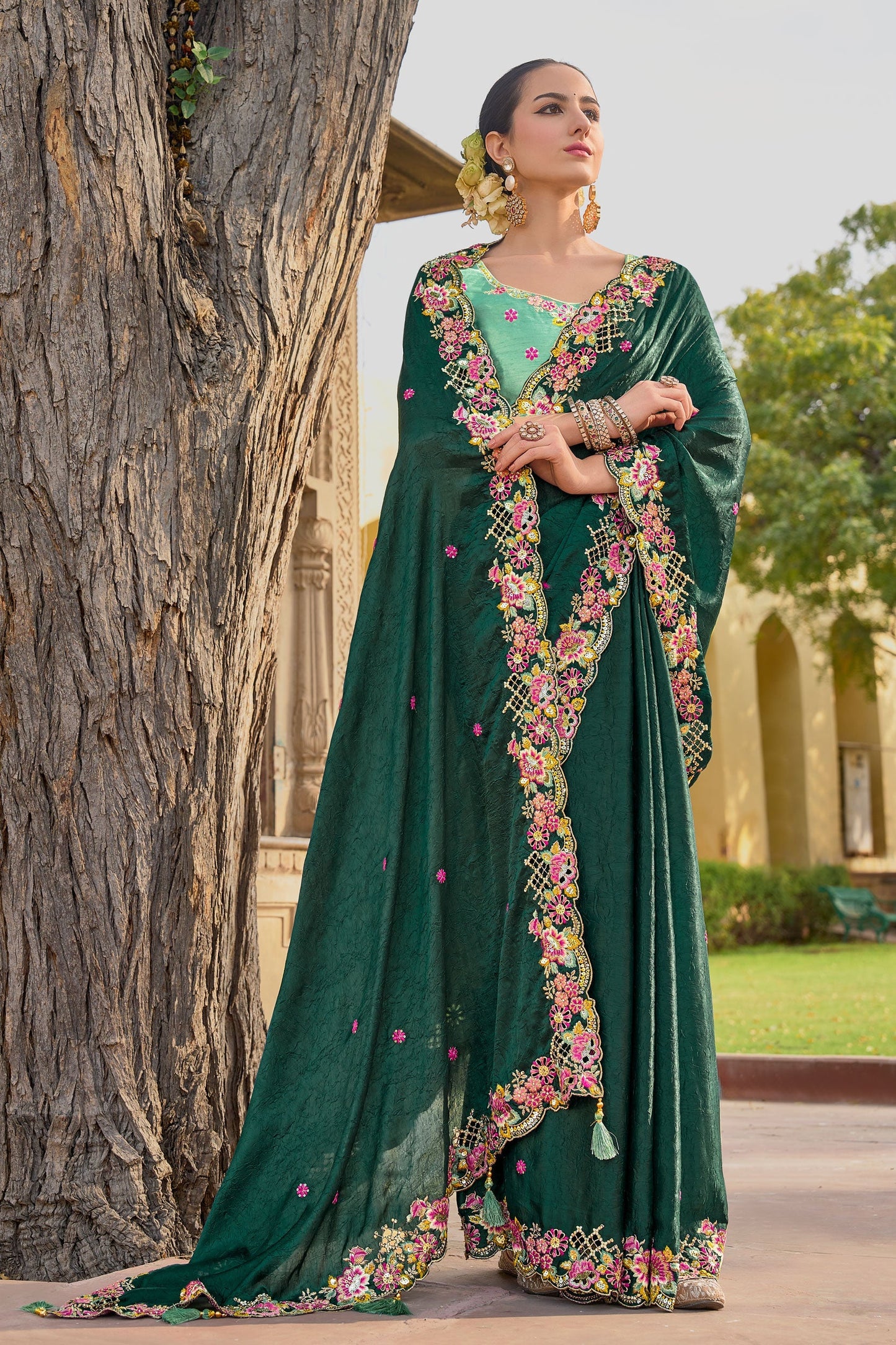 green-organza-silk-saree-zb130786_3_SareeButa.com