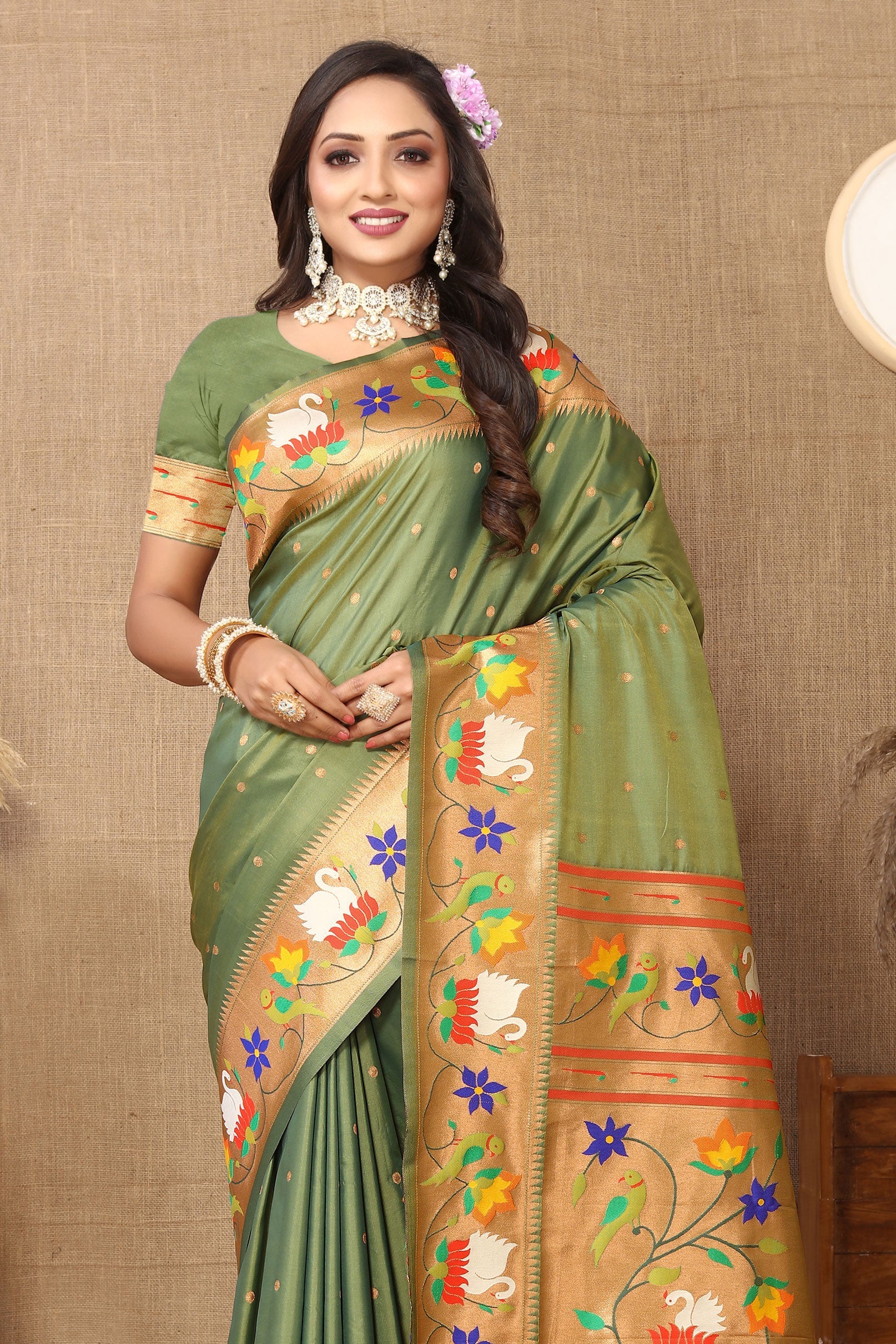 Green Paithani Silk Saree-ZB131686_2