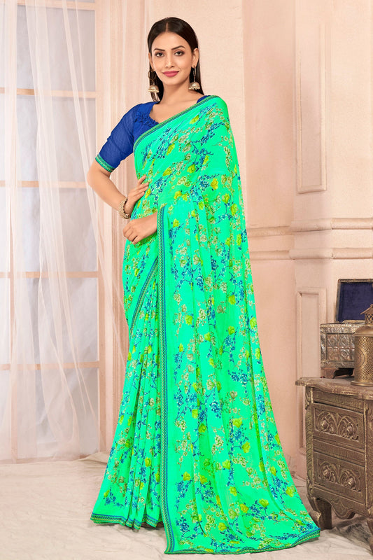 green-printed-chiffon-saree-zb131632_1_SareeButa.com