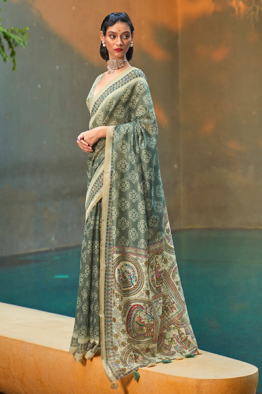 green-printed-cotton-saree-zb130883_1_SareeButa.com