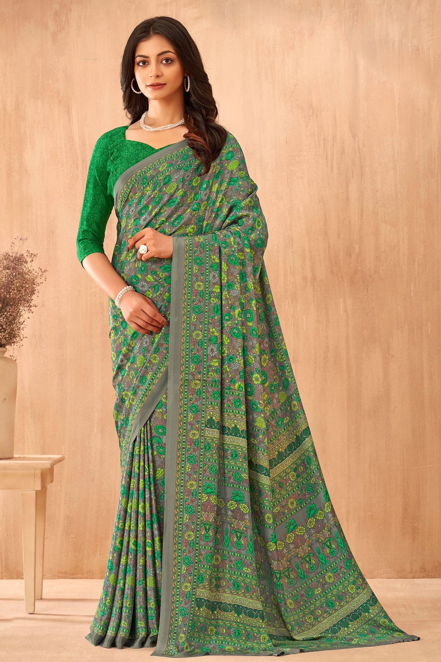 green-printed-crepe-saree-zb131871_1_SareeButa.com