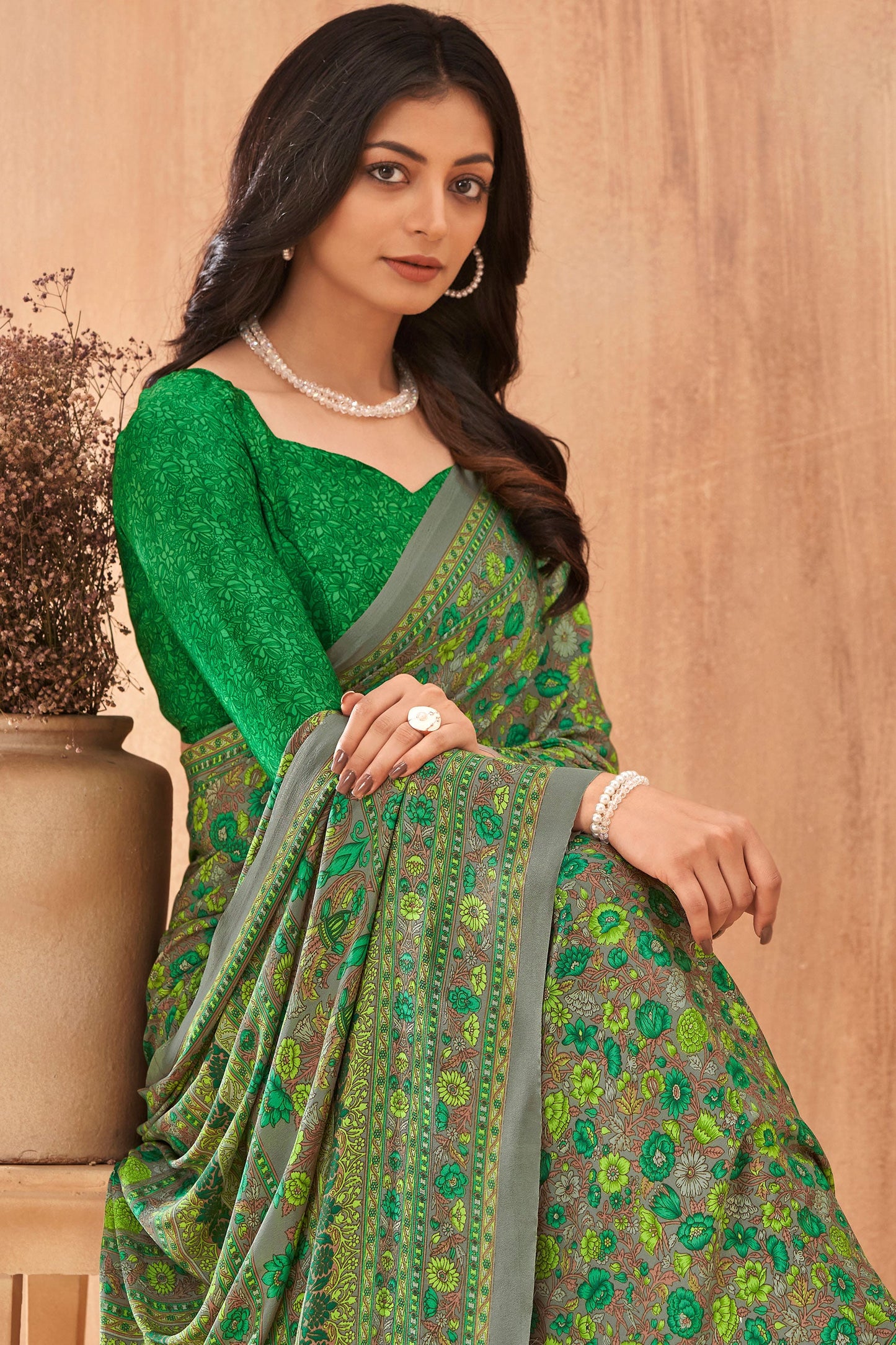 green-printed-crepe-saree-zb131871_2_SareeButa.com