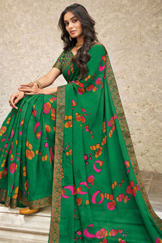 green-printed-georgette-saree-zb130907_2_SareeButa.com