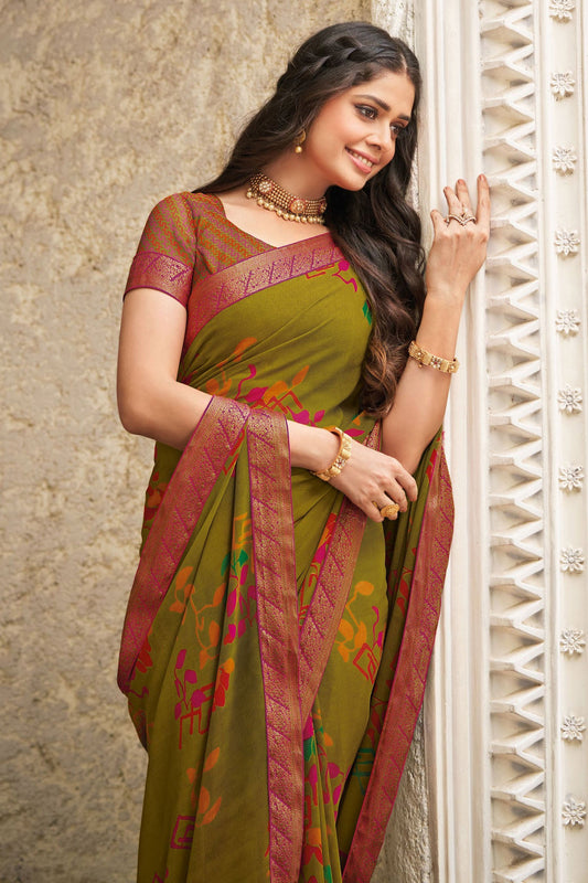 green-printed-georgette-saree-zb130911_2_SareeButa.com
