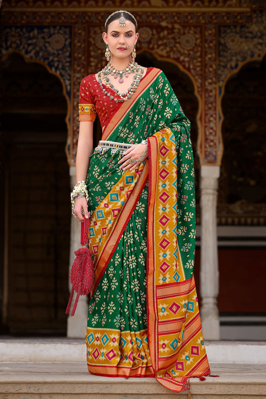 green-printed-patola-saree-zb132858_1_SareeButa.com