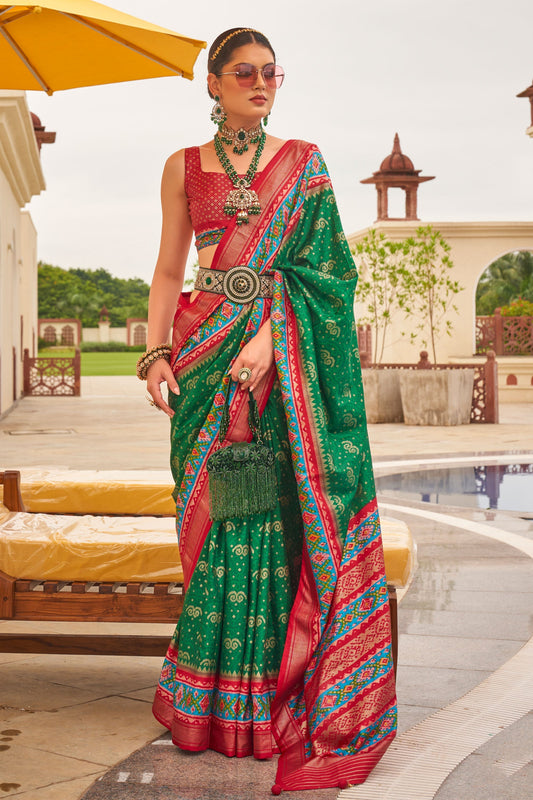 green-printed-patola-silk-saree-zb130738_1_SareeButa.com