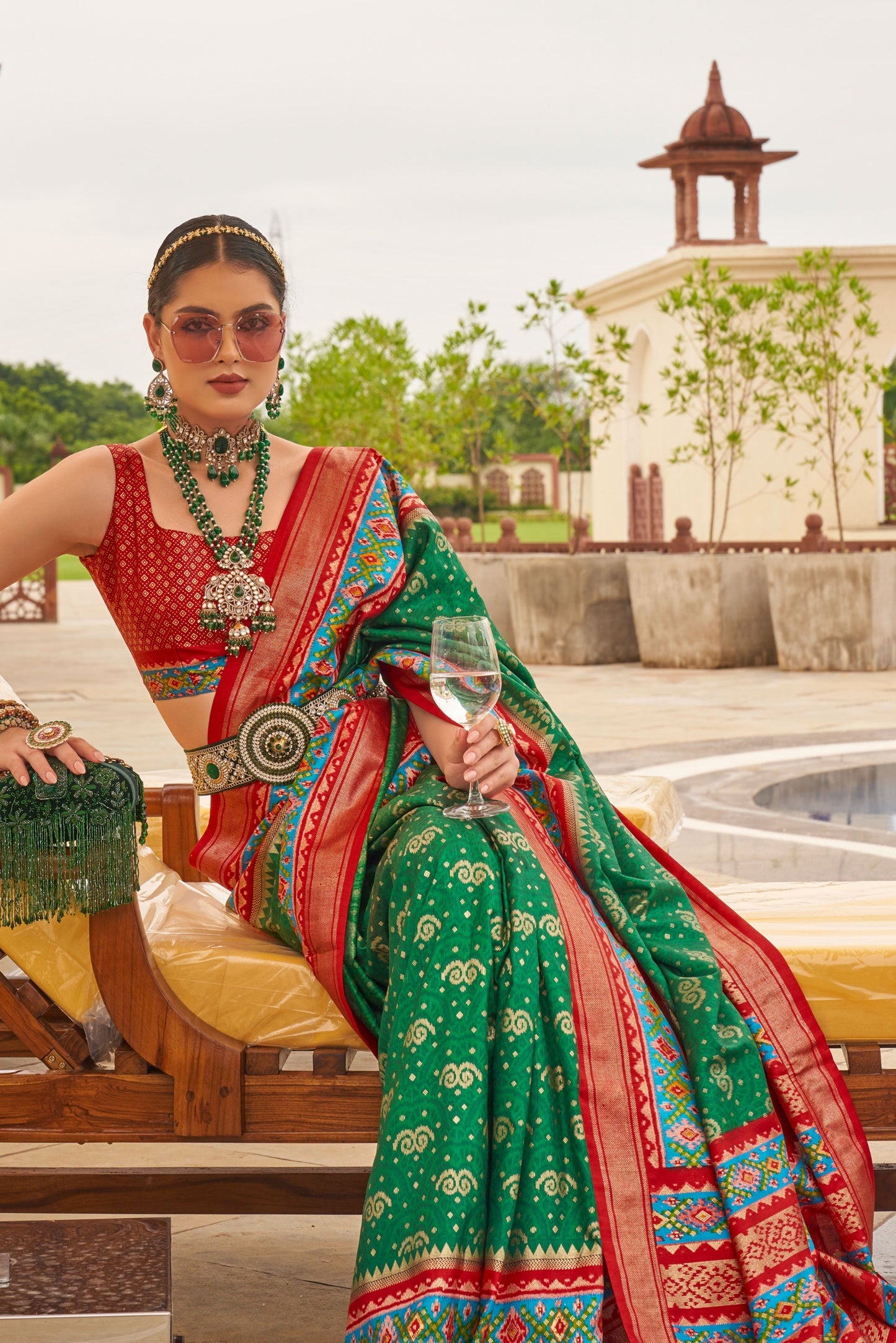 green-printed-patola-silk-saree-zb130738_2_SareeButa.com