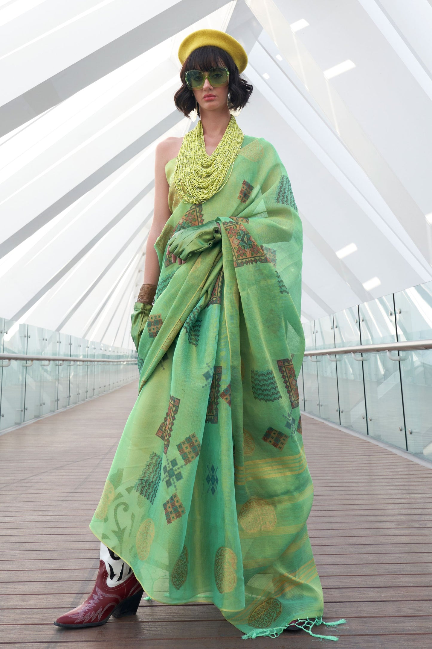 green-printed-tisse-saree-zb130680_1_SareeButa.com