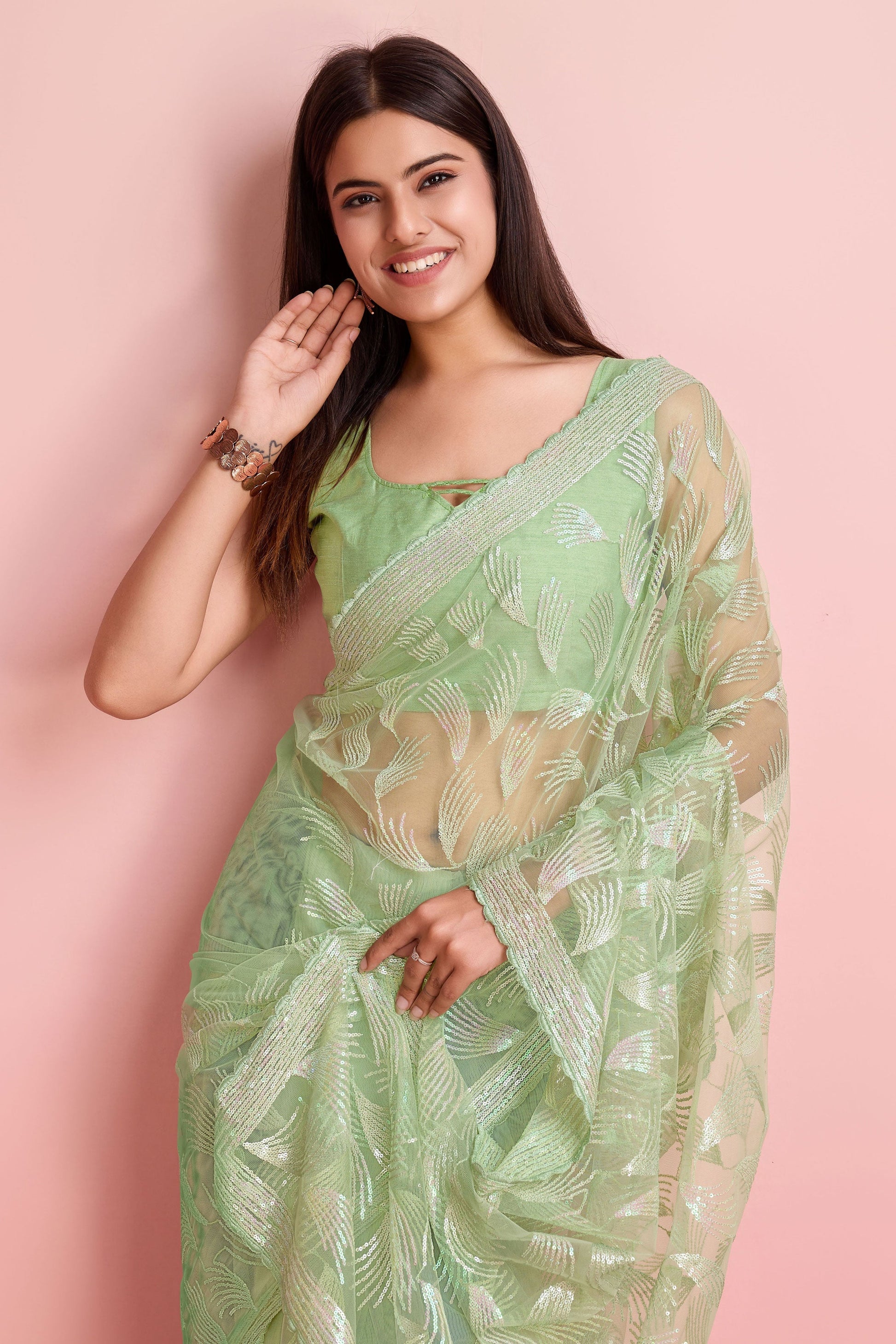 green-sequined-net-saree-zb131833_2_SareeButa.com