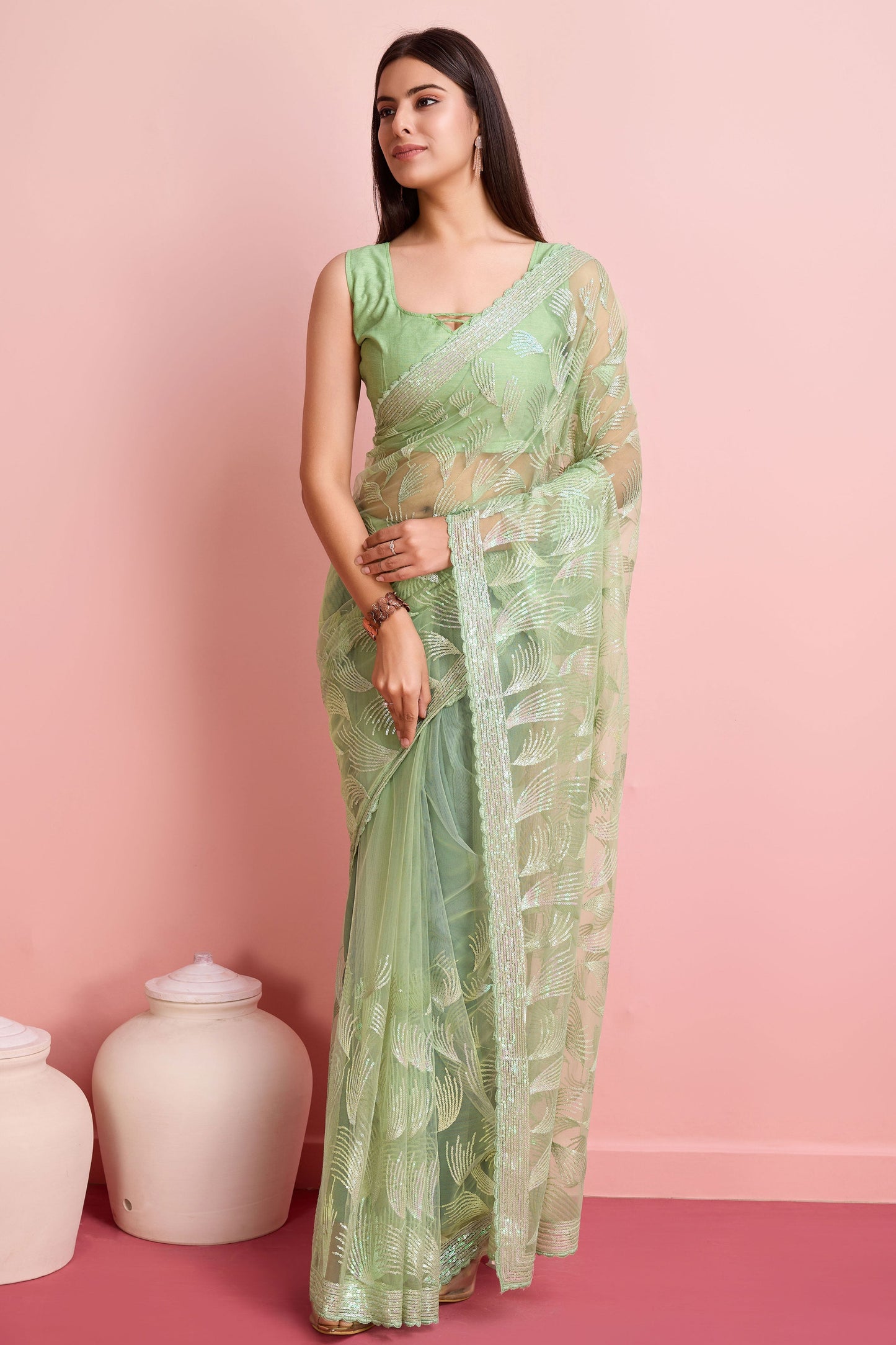 green-sequined-net-saree-zb131833_4_SareeButa.com