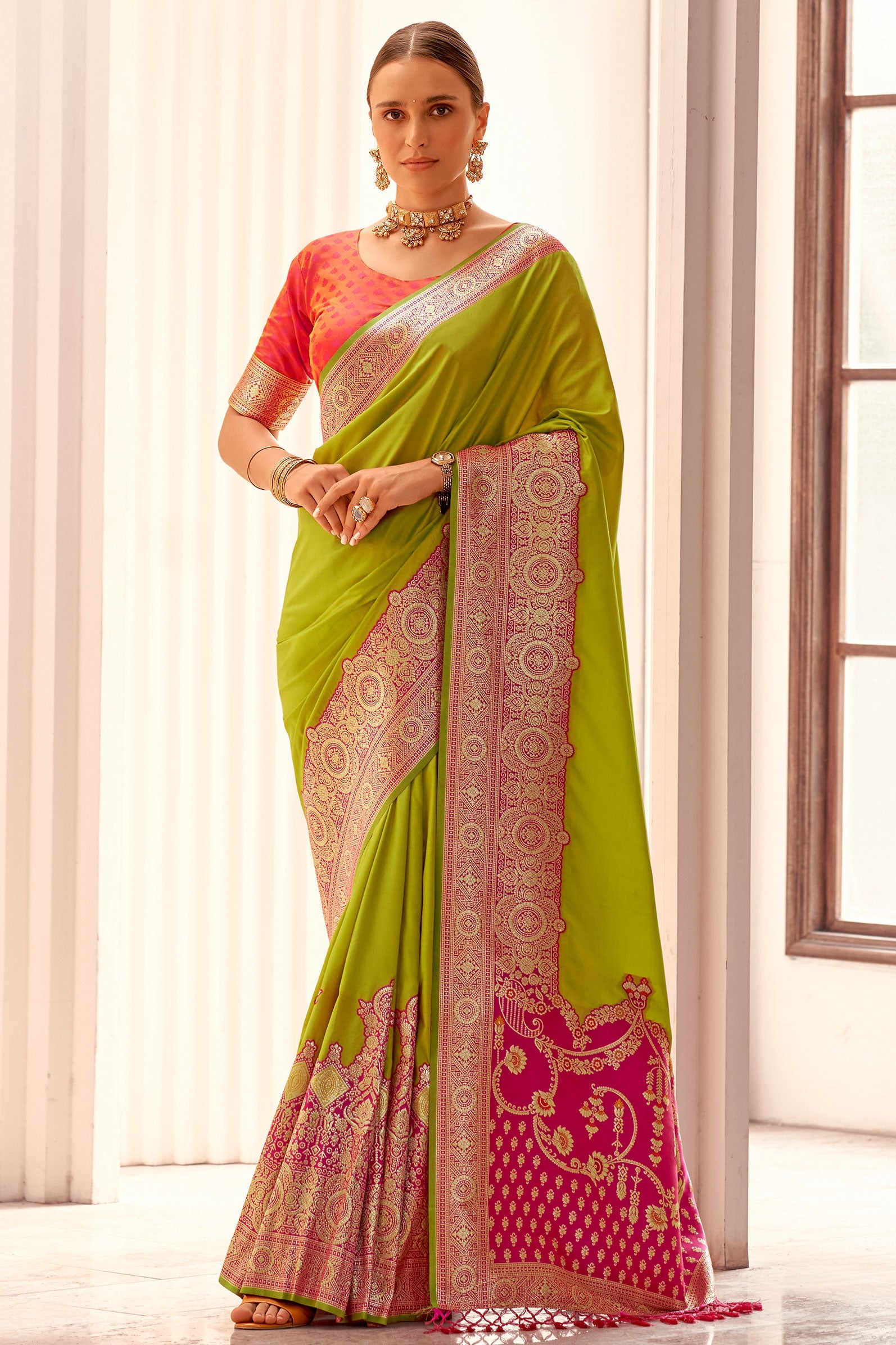 Green Silk Saree-ZB133127_1_SareeButa.Com