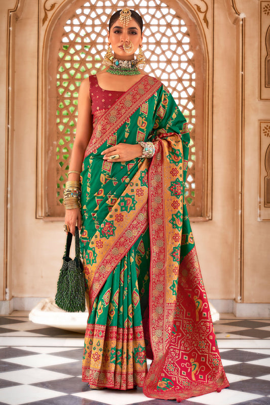 Green Banarasi Silk Saree-ZB133185_1_SareeButa.com