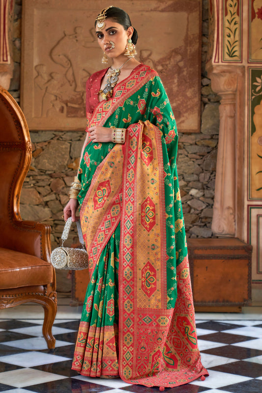 Green Banarasi Silk Saree-ZB133191_1_SareeButa.com