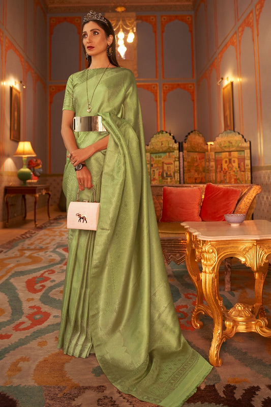 green-woven-satin-saree-zb140100_1_SareeButa.com