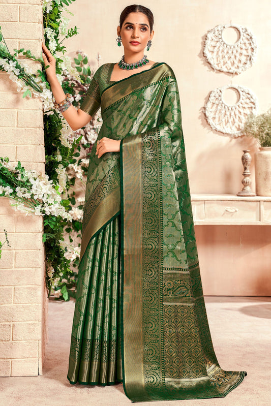 Green Zari Work Silk Saree-ZB133060_1_SareeButa.com