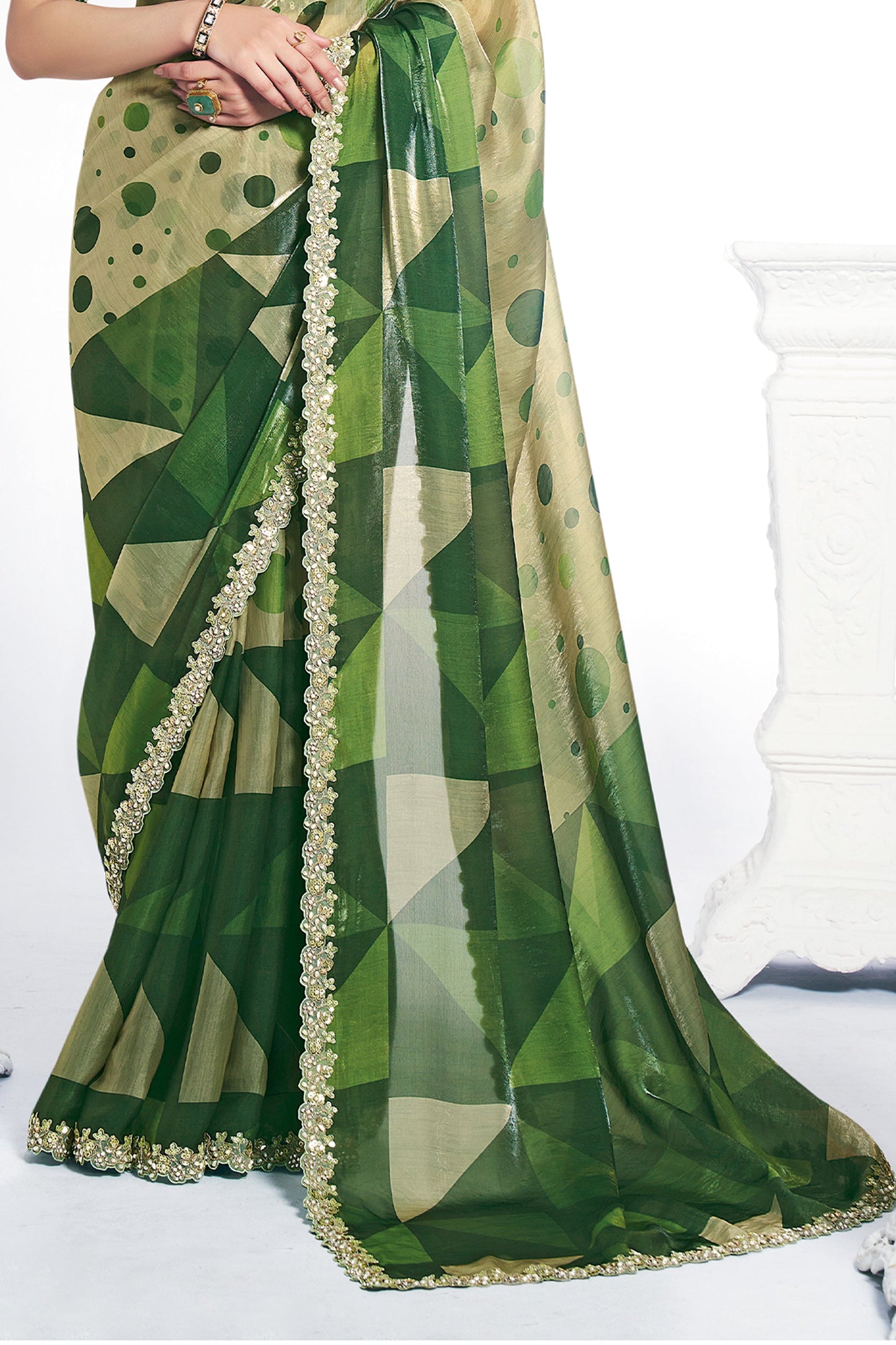 Green Digital Printed Satin Silk Saree-SAR10265_4_SareeButa.com