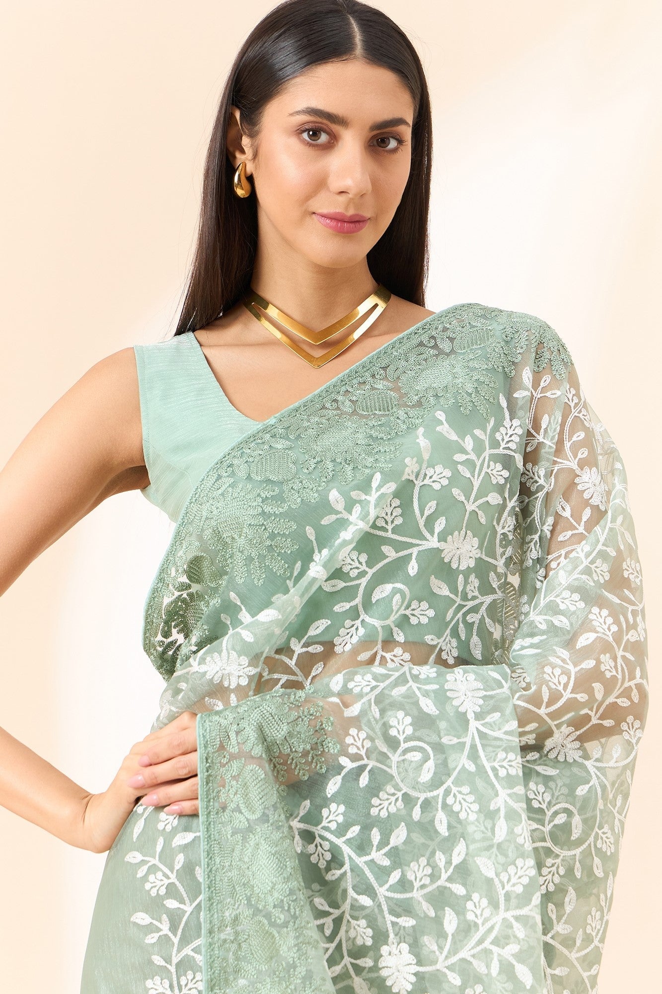 green-embroidered-organza-saree-zb131084_2_SareeButa.com