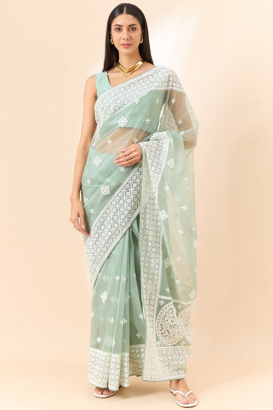 green-embroidered-organza-saree-zb131100_1_SareeButa.com