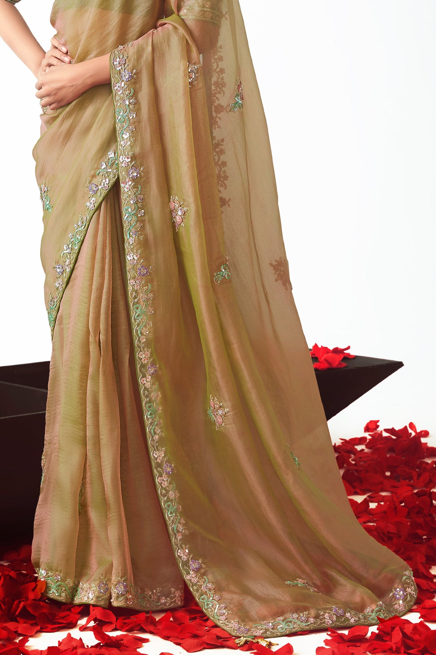 Green Embroidered Organza Saree-ZB134773_5_SareeButa.com