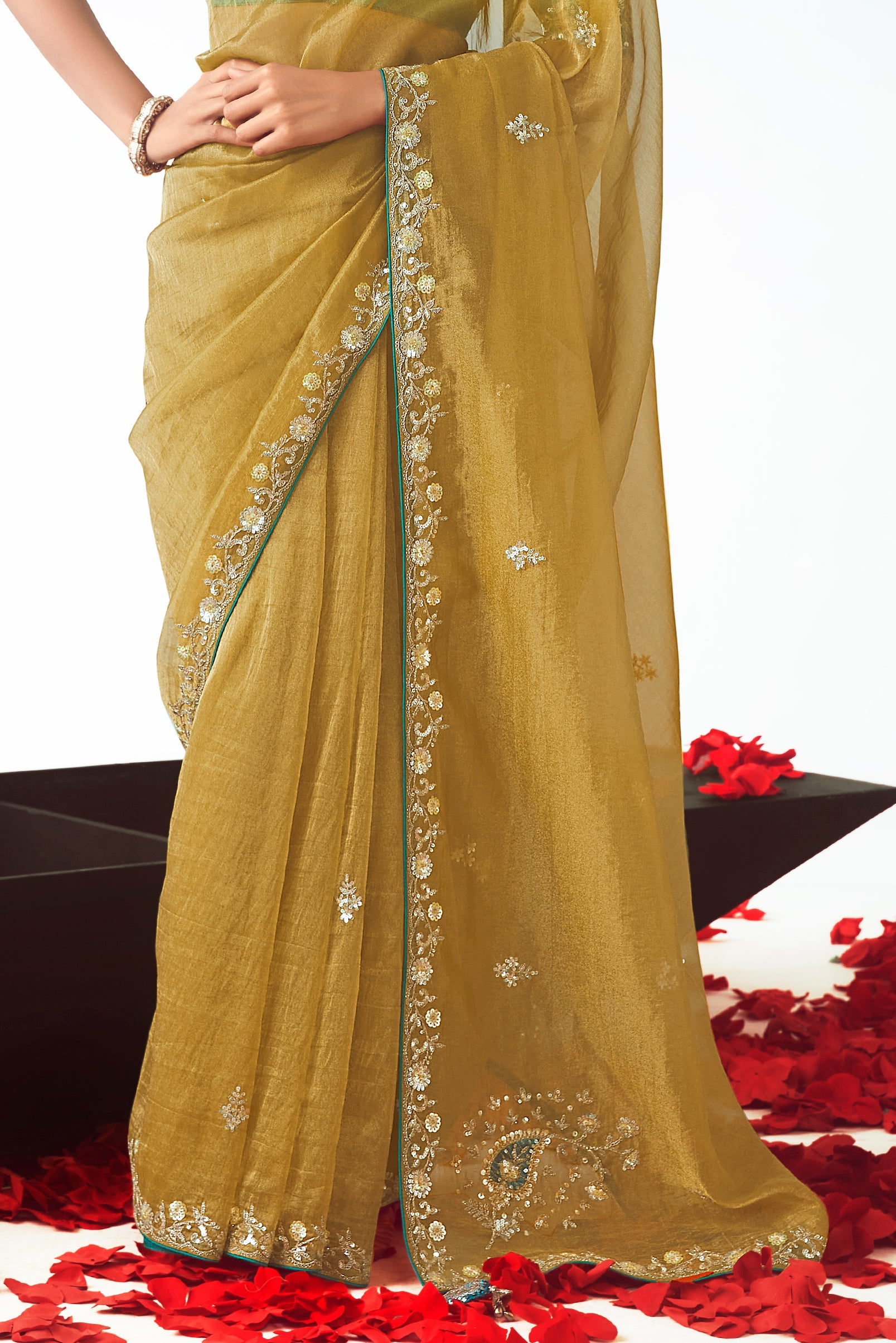 Green Embroidered Organza Saree-ZB134781_6_SareeButa.com