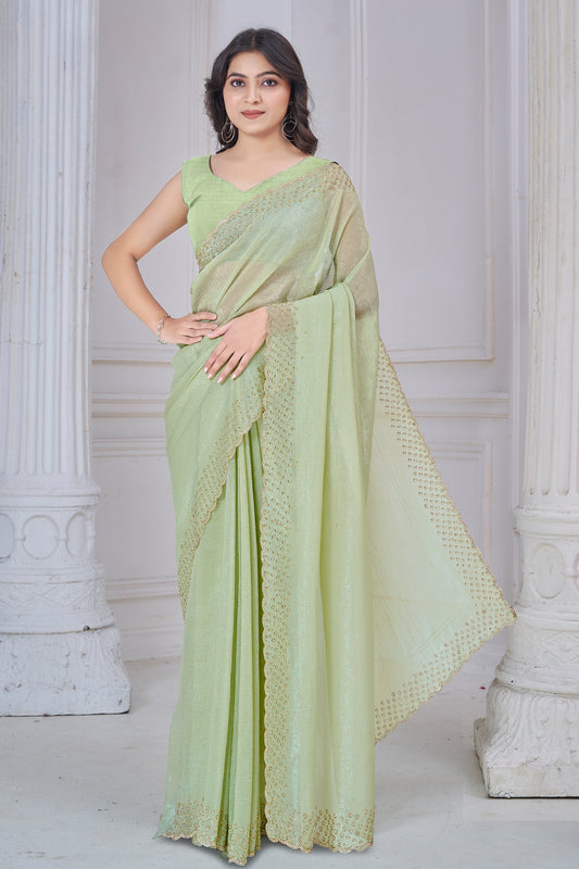 Green Embroidered Soft Silk Saree-SAR10760_1_SareeButa.com