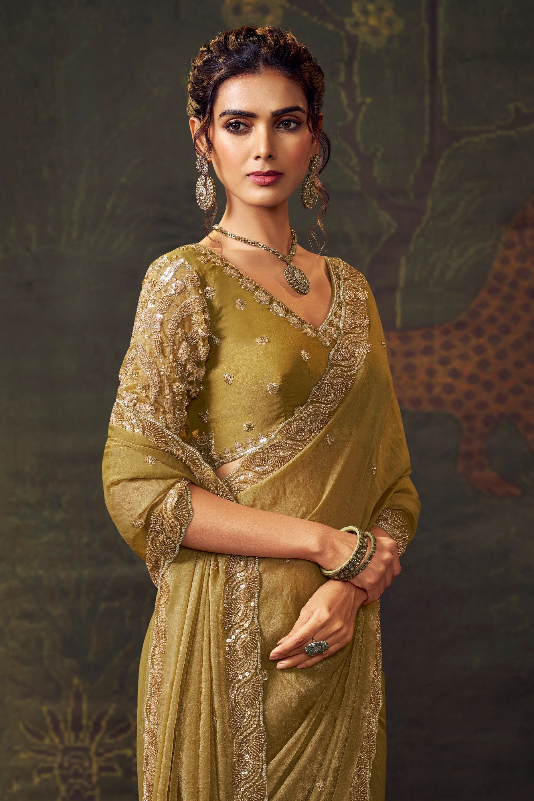 Green Embroidered Tissue Saree-SAR11177_2_SareeButa.com