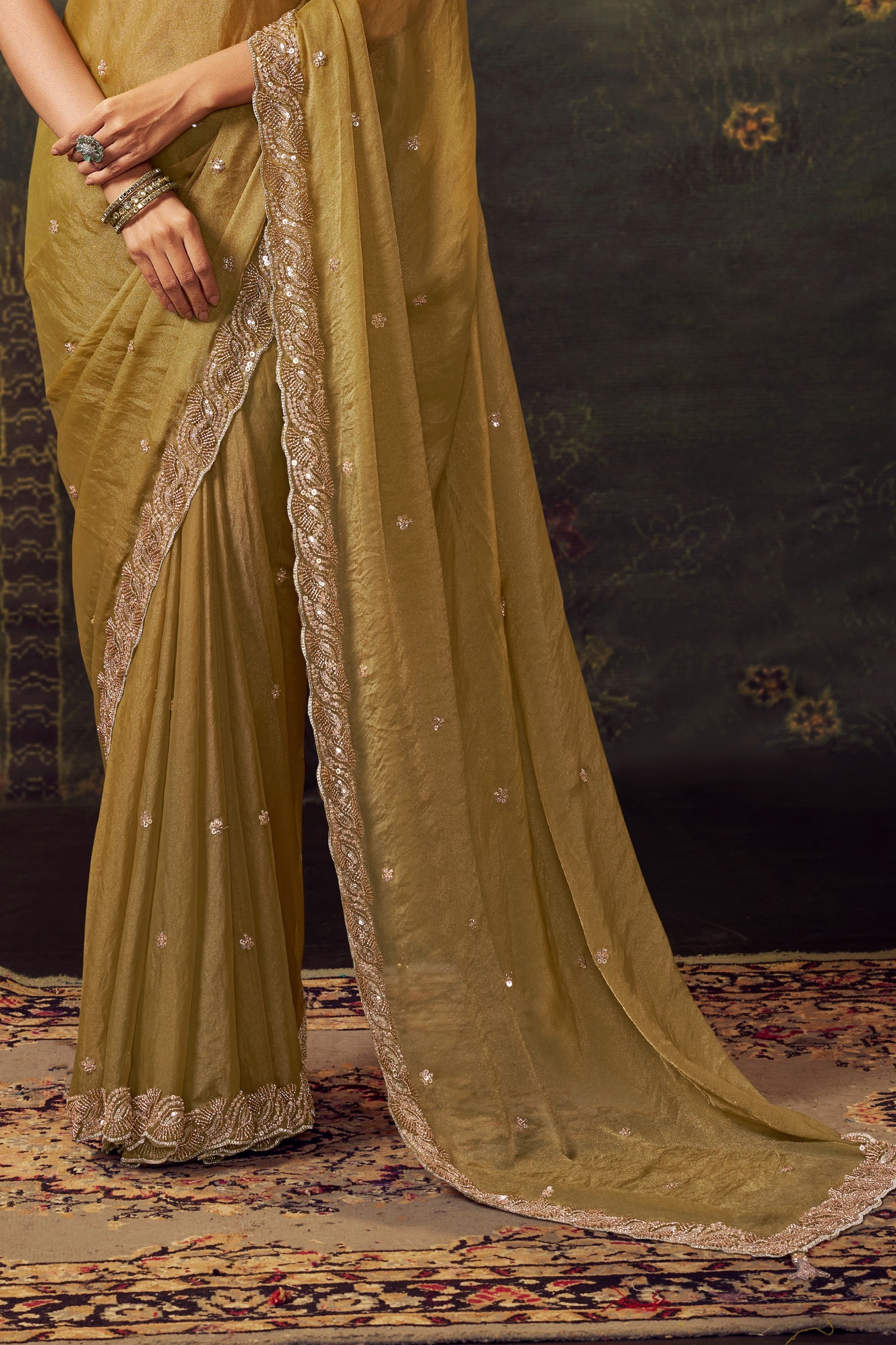 Green Embroidered Tissue Saree-SAR11177_4_SareeButa.com