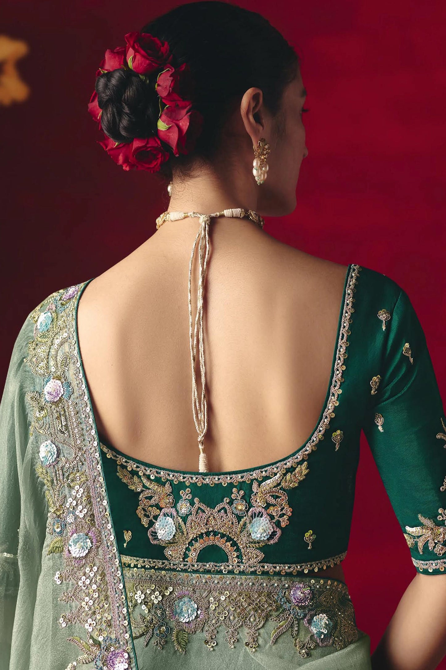 Green Embroidered Tissue Silk Saree-SAR11454_3_SareeButa.com