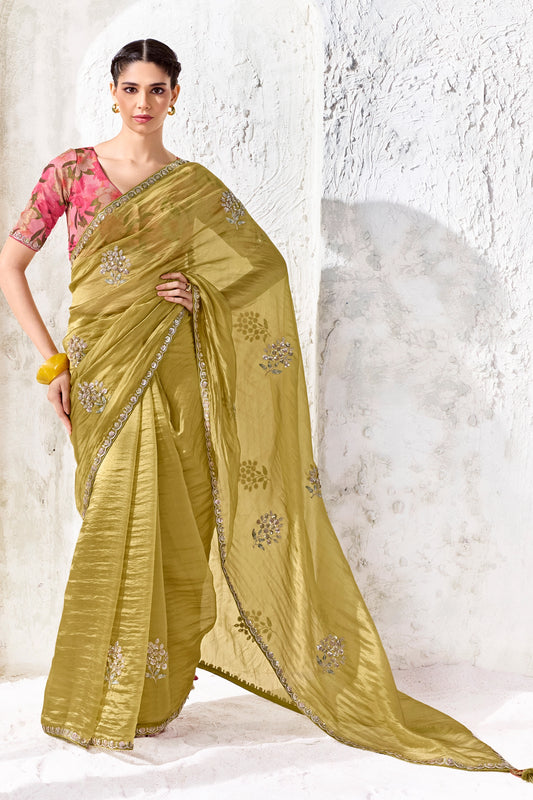 Green Embroidered Tissue Silk Saree-SAR13154_1_SareeButa.com