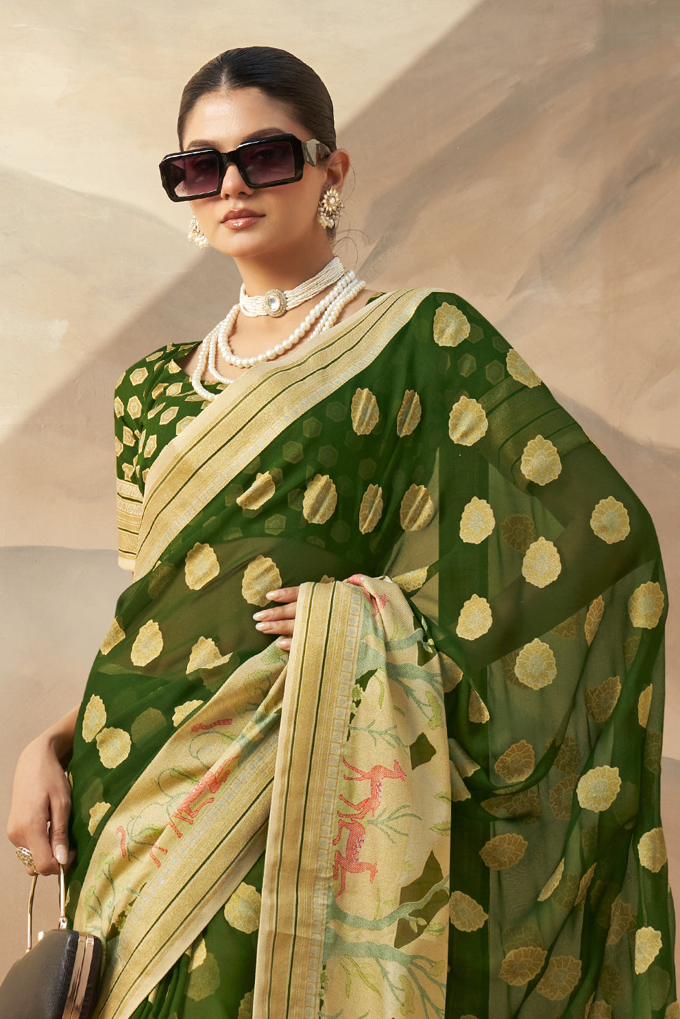 Green Georgette Paithani Saree-ZB133755_2_SareeButa.com