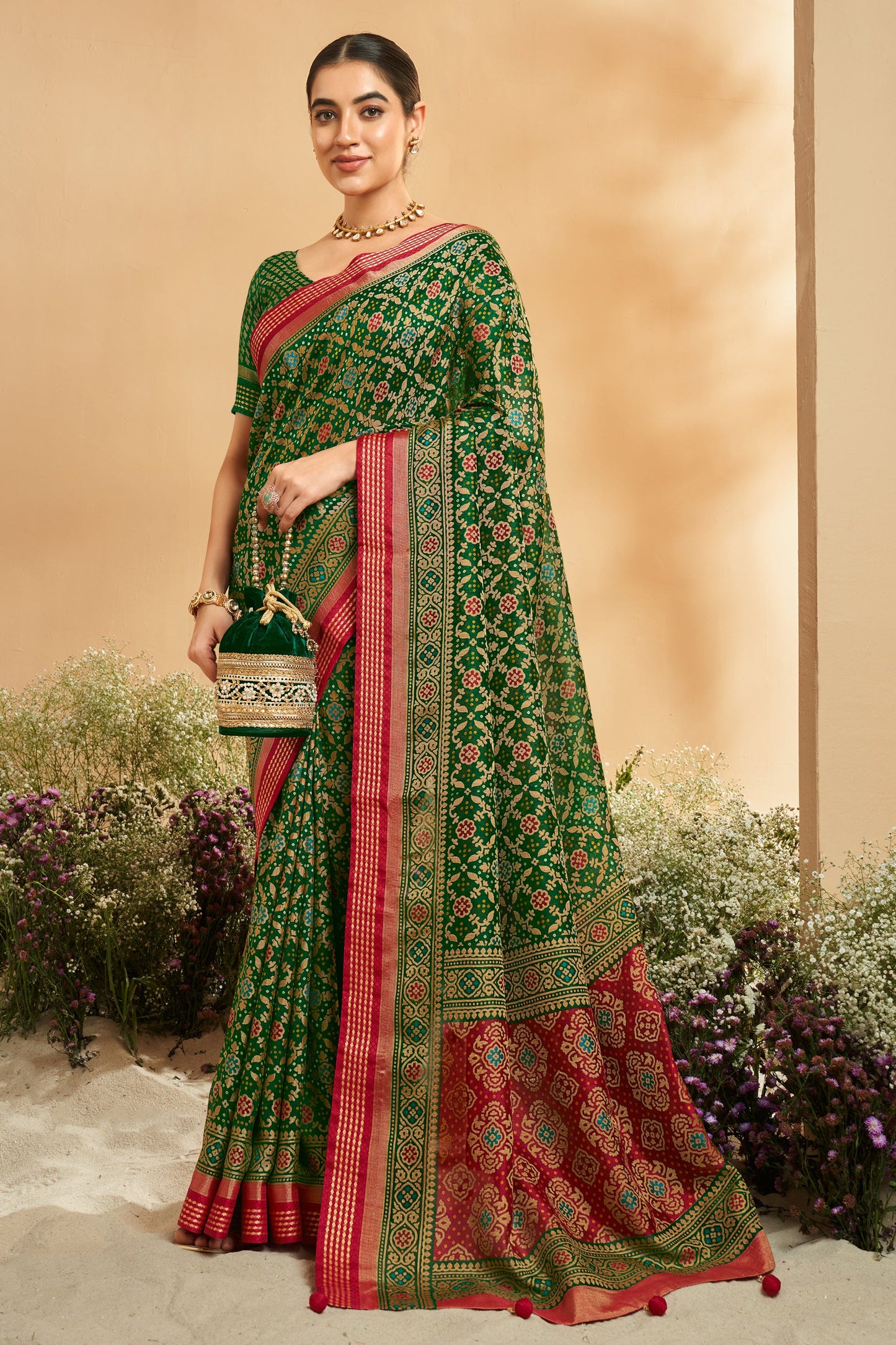 Green Georgette Patola Saree-ZB134167_1_SareeButa.com