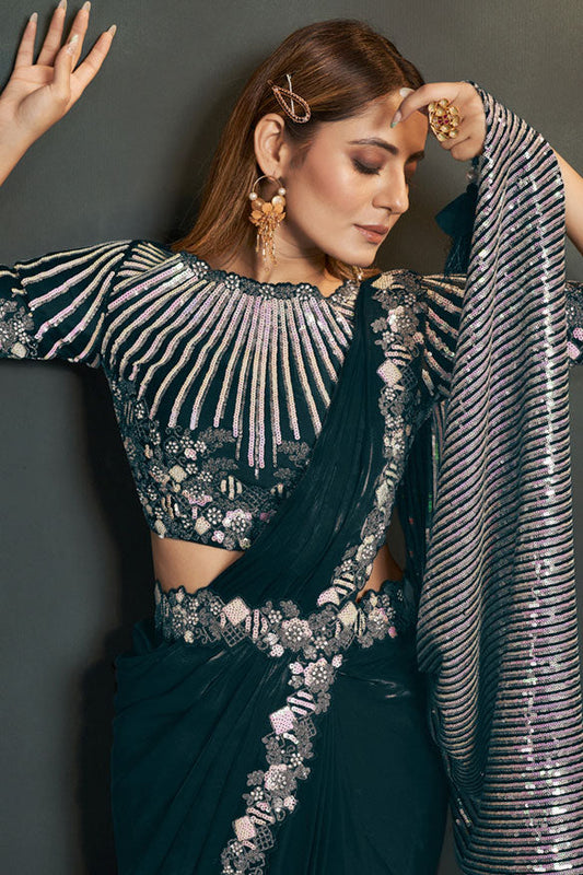 green-georgette-silk-readymade-saree-zb130599_2_SareeButa.com