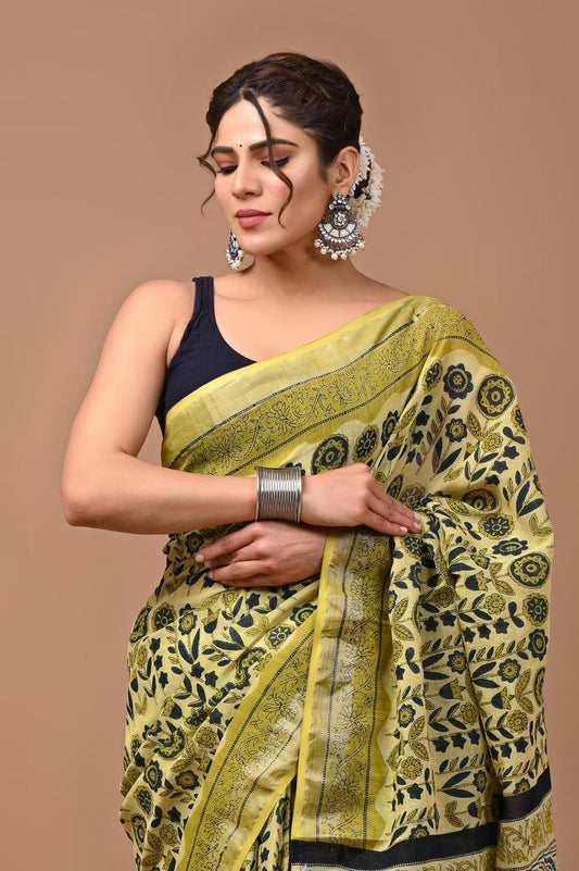 green-handblock-print-cotton-linen-saree-zb132567_2_SareeButa.com