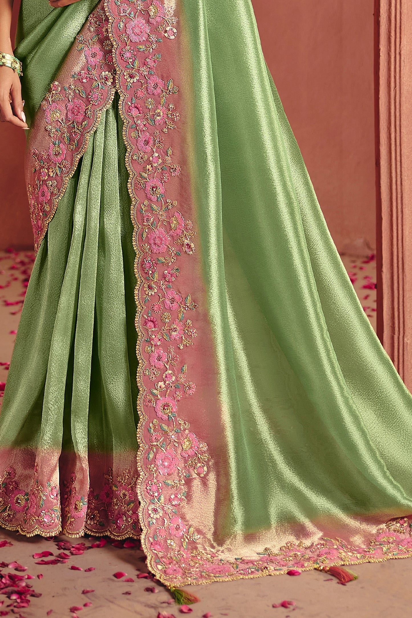Green Heavy Work Embroidered Silk Saree-SAR12078_4_SareeButa.com