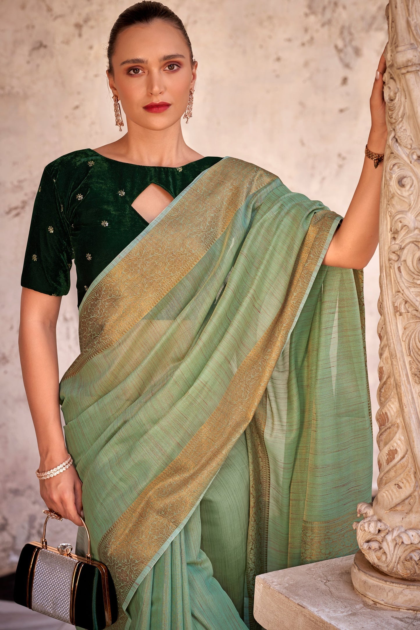 green-linen-silk-saree-zb132468_2_SareeButa.com