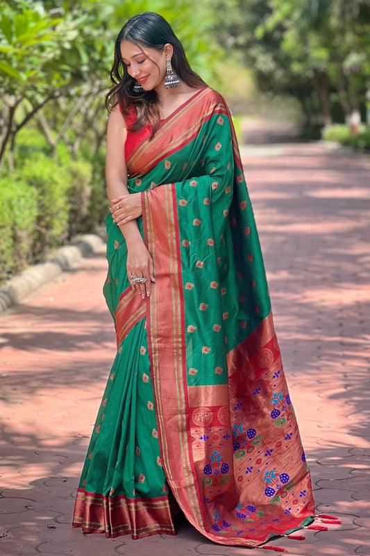 Green Paithani Saree-ZB133094_1_SareeButa.com