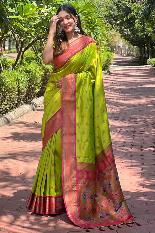 Green Paithani Saree-ZB133096_1_SareeButa.com