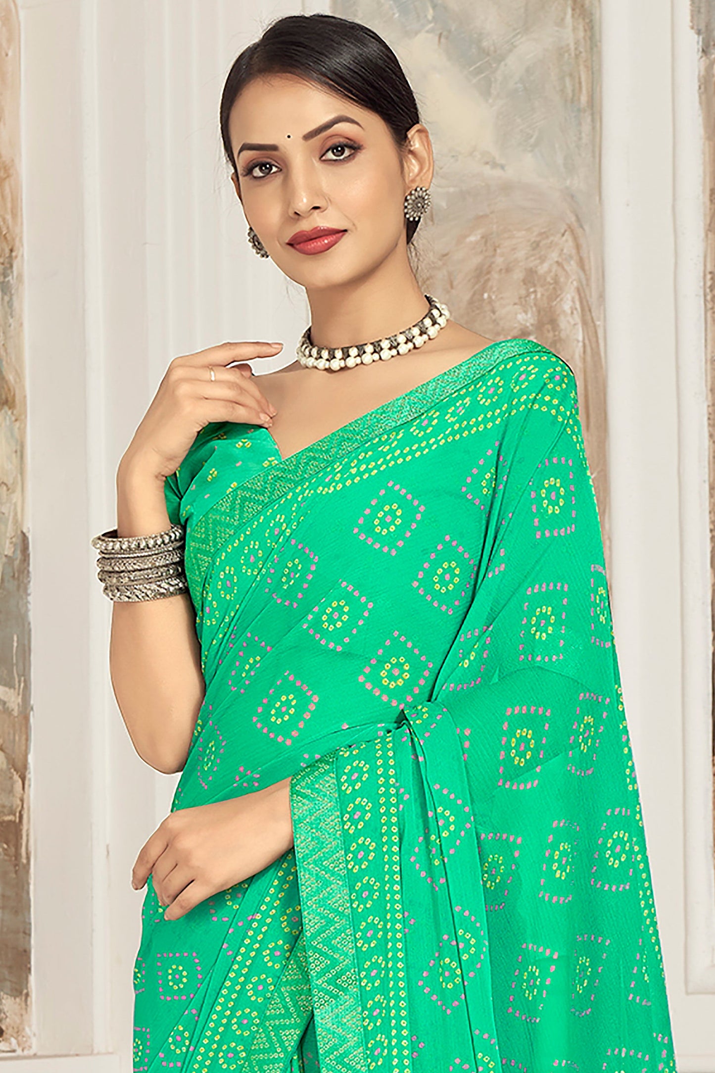 green-printed-chiffon-saree-zb132713_2_SareeButa.com