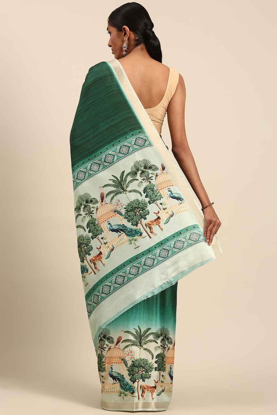 Green Printed Cotton Saree-ZB132985_3_SareeButa.com