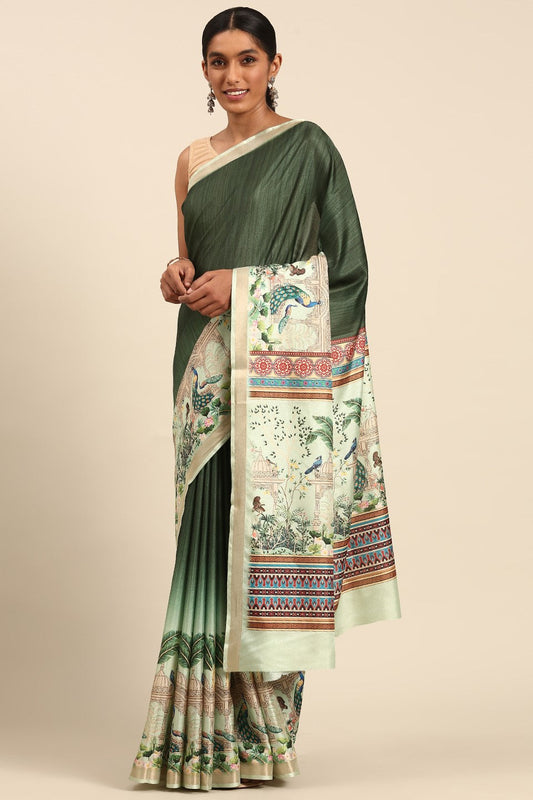 Green Printed Cotton Saree-ZB133439_1_SareeButa.com