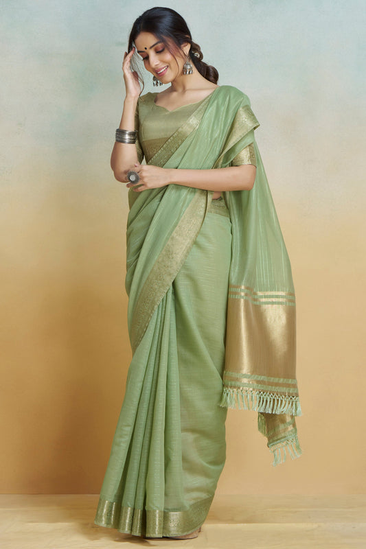 Green Printed Khadi Silk Saree-ZB134475_1_SareeButa.com