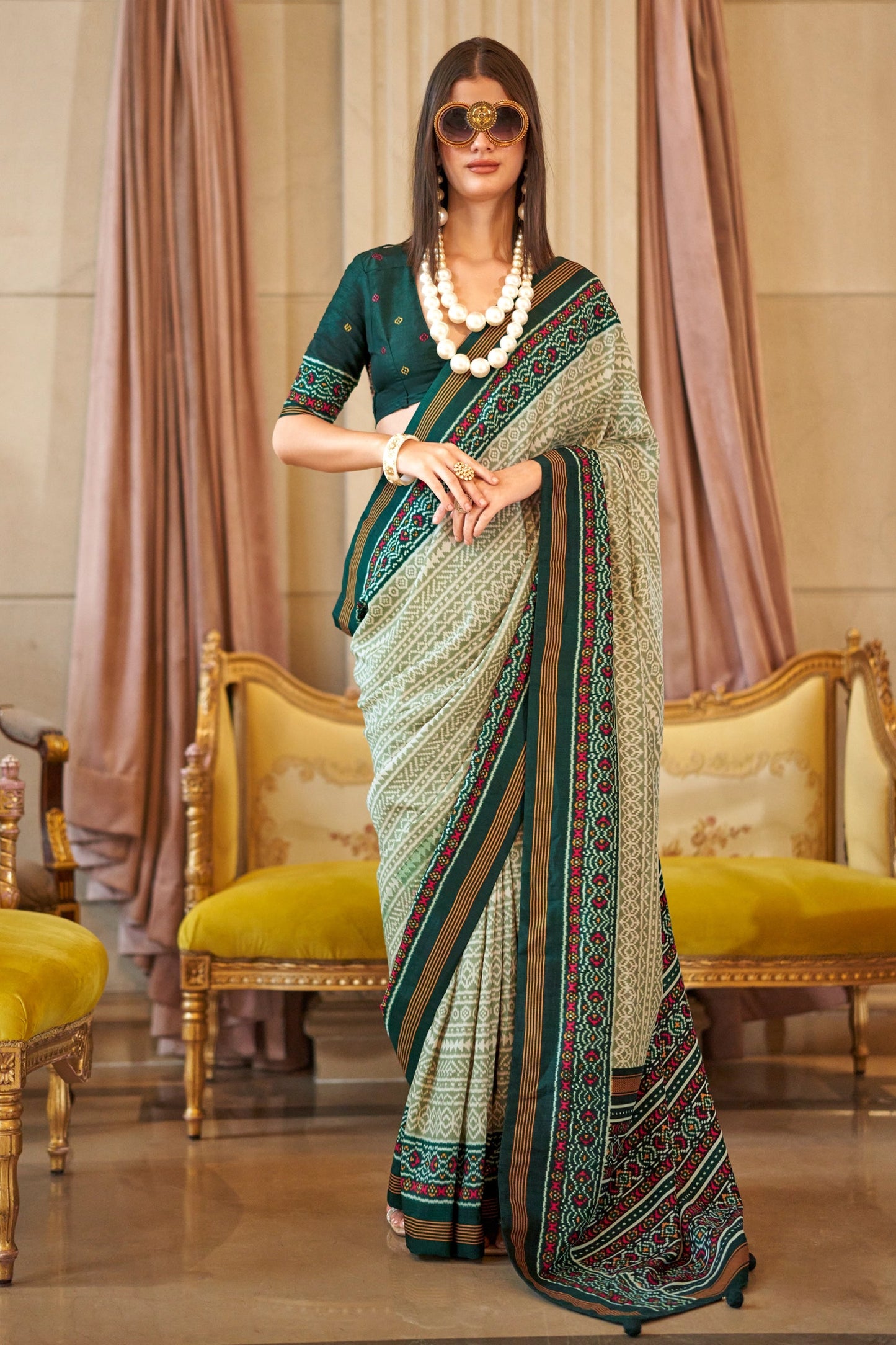 Green Printed Silk Saree-SAR11348_1_SareeButa.com