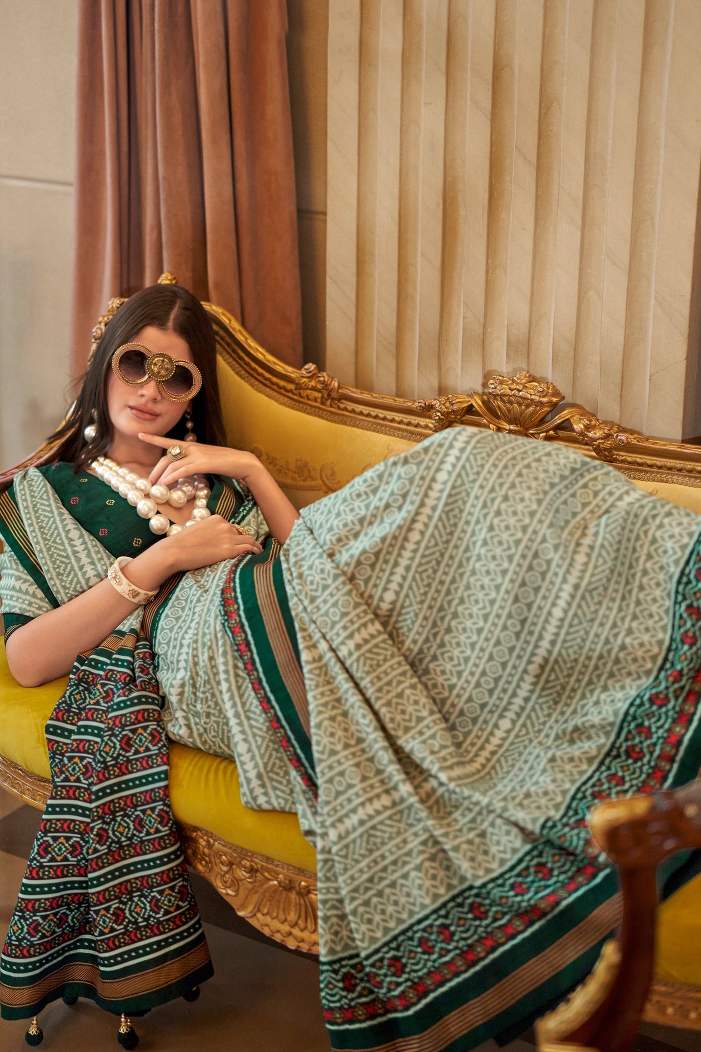 Green Printed Silk Saree-SAR11348_2_SareeButa.com