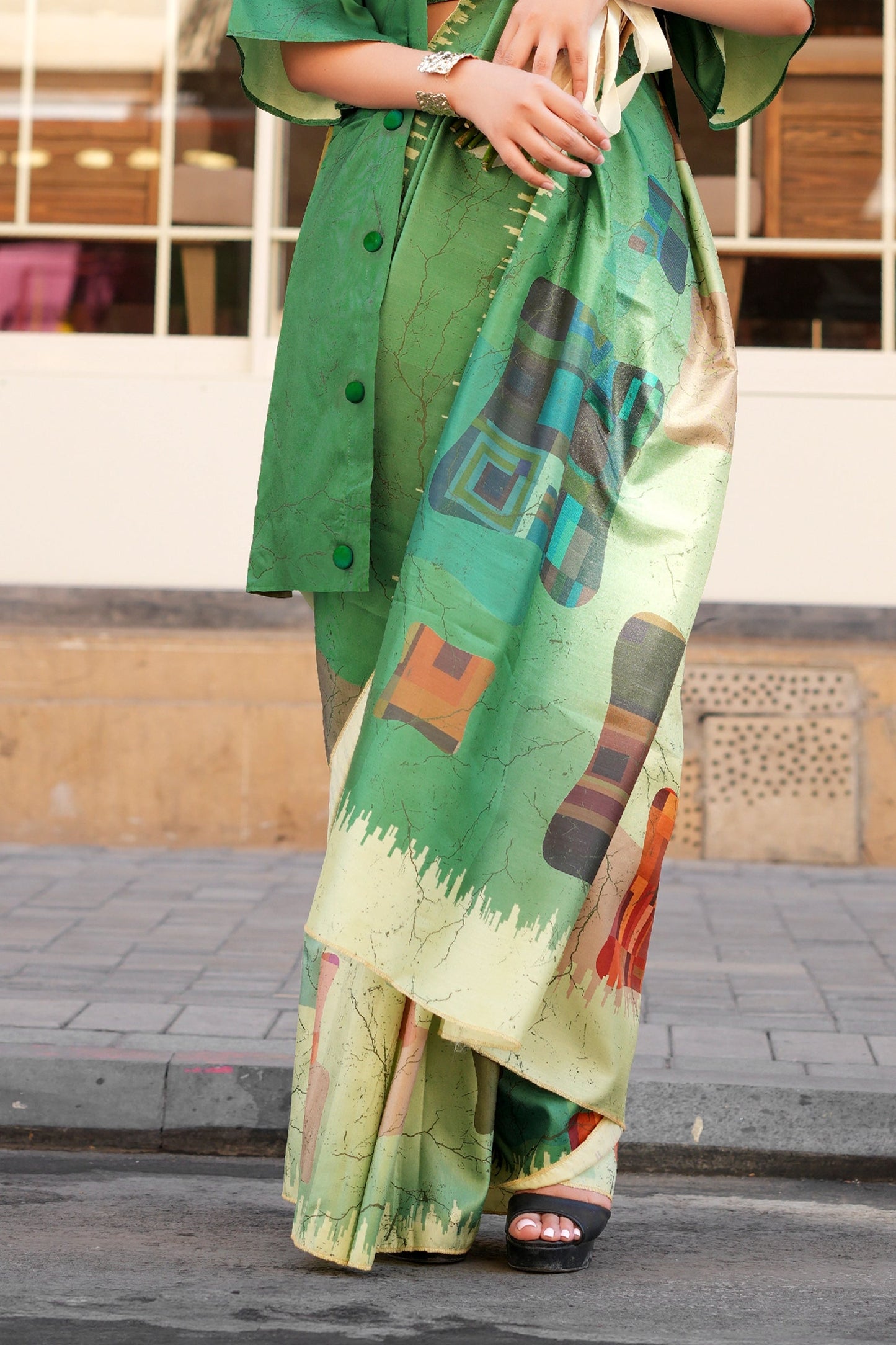 Green Printed Silk Saree-SAR11361_4_SareeButa.com