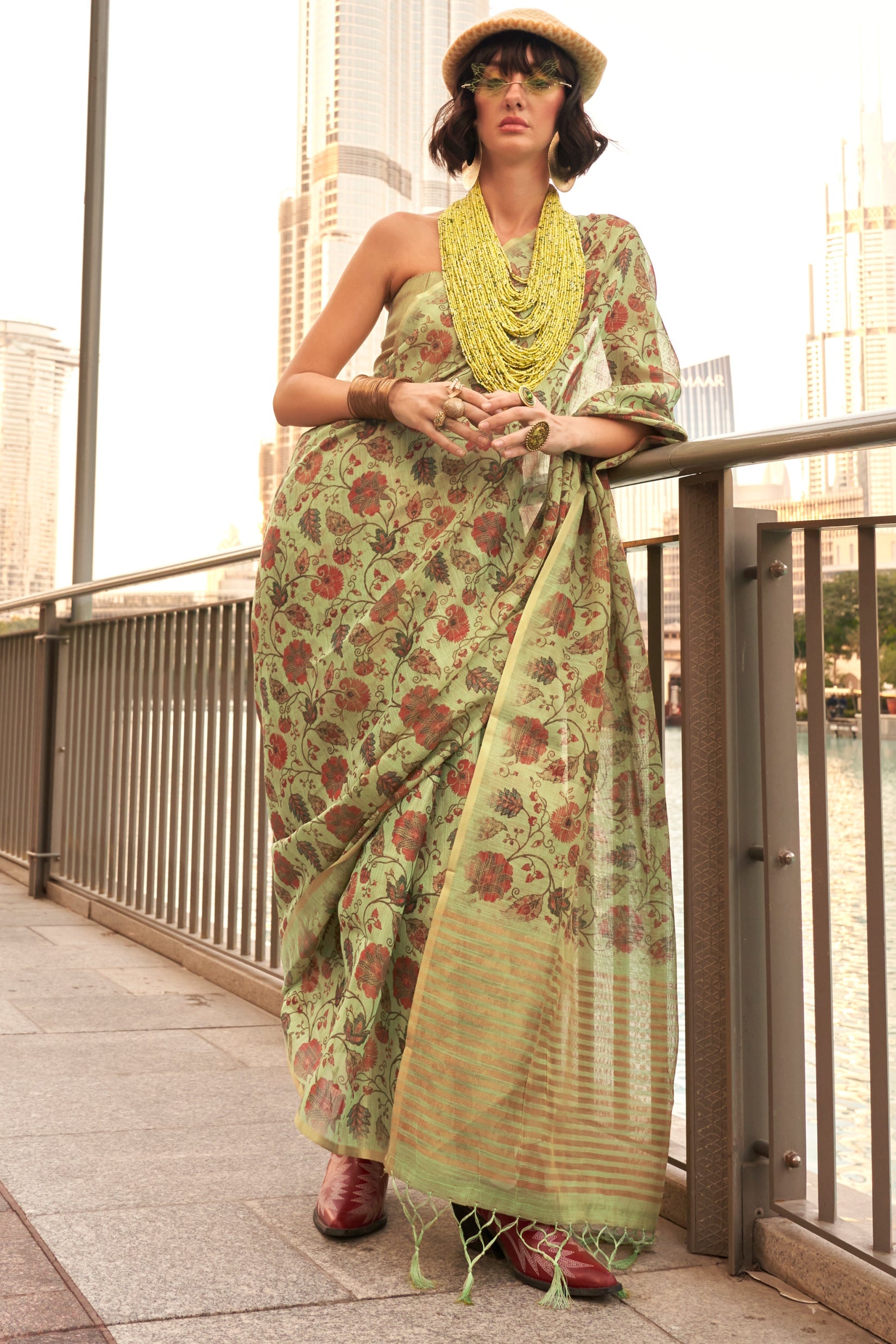 green-printed-tissue-saree-zb132048_1_SareeButa.com