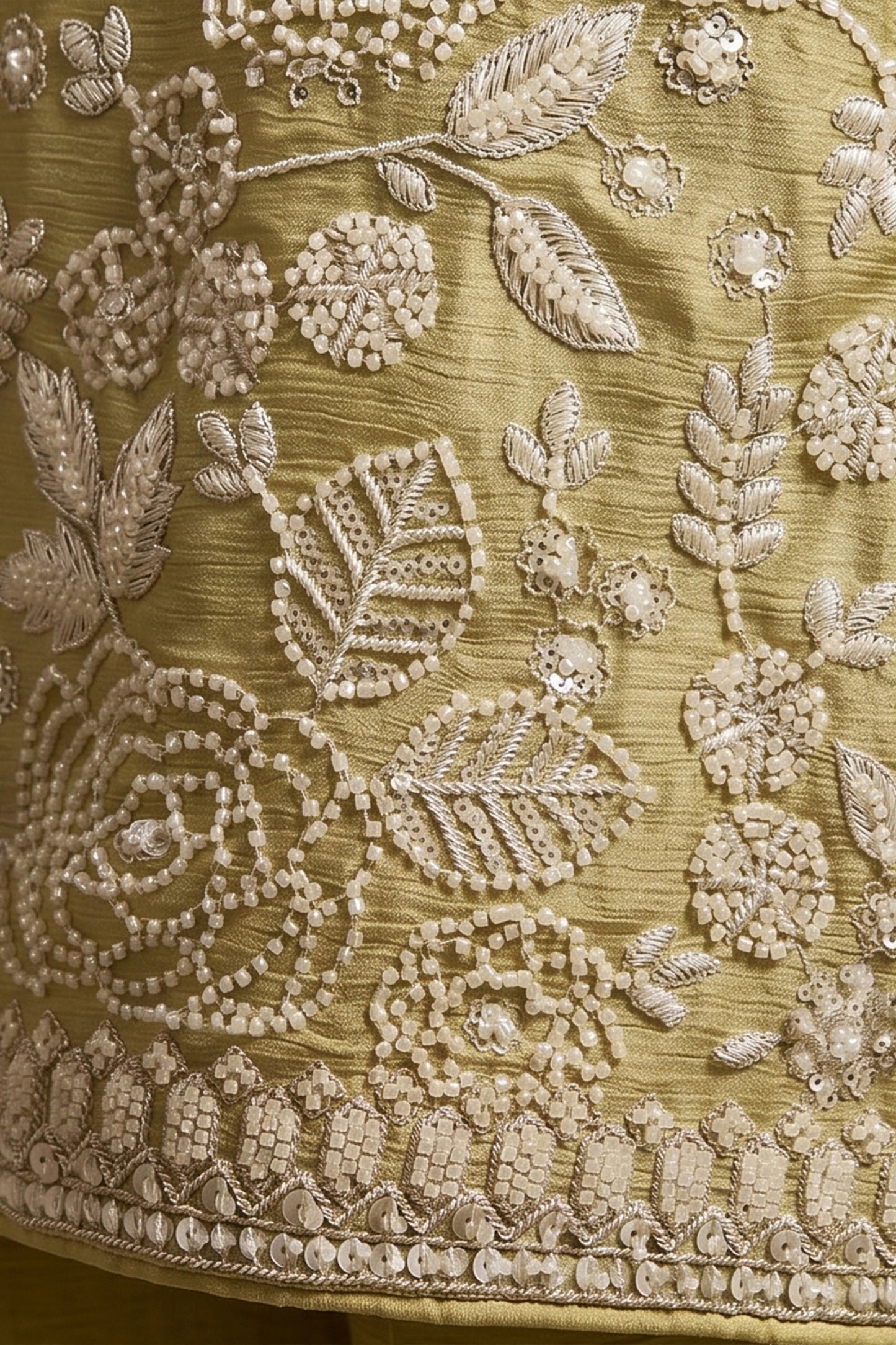 Green Readymade Bead Work Chinon Palazzo Suit-SAR12799_4_SareeButa.com