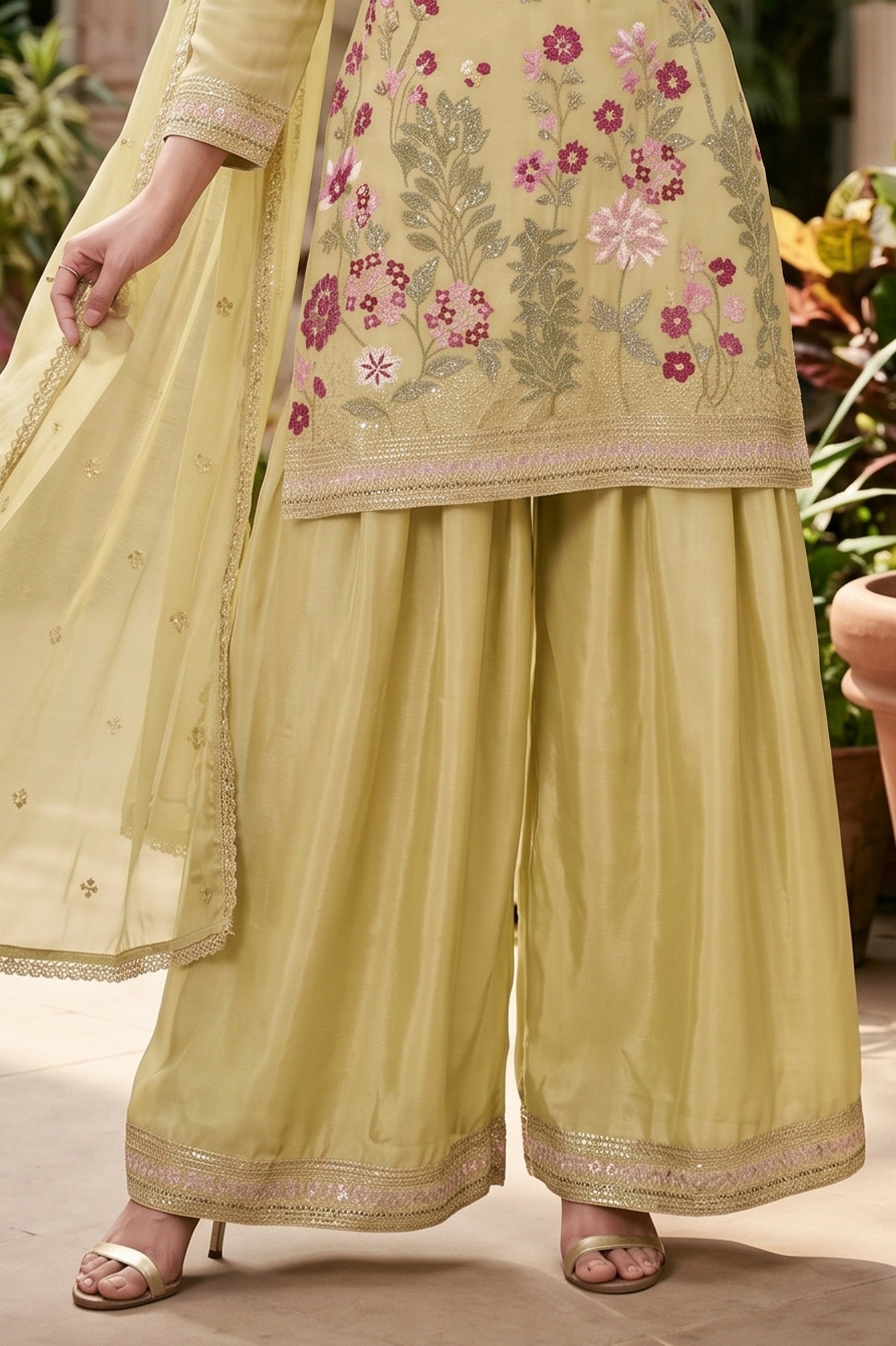 Green Readymade Embroidered Chinon Suit-SAR12801_4_SareeButa.com